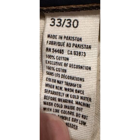 American Eagle Jeans Mens 33x30 Blue Original Straight Straight Leg Med/DarkWash - Picture 4 of 7